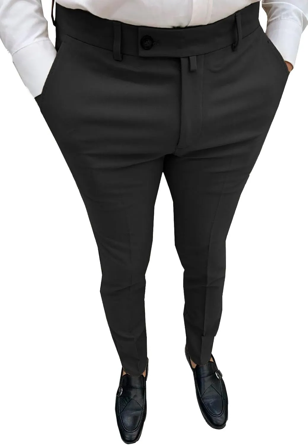 Mens Slim Fit & Classic Fit Pants for Men Classic Fit Stretch Chino Pant Formal Dress Pants