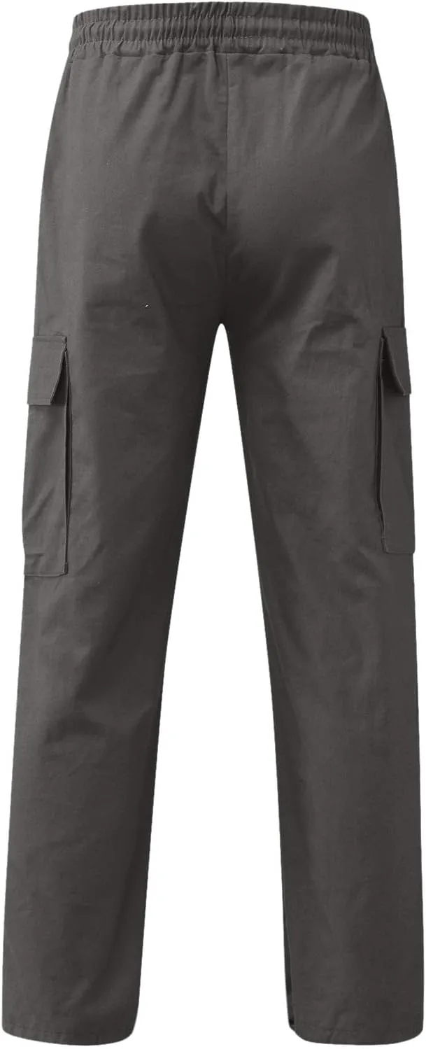 Mens Stretch Work Pants Regular fit with Multi Pocket Quick Dry Summer Sport Pants for Men Daily and Cargo wear