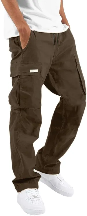 Mens Stretch Work Pants Regular fit with Multi Pocket Quick Dry Summer Sport Pants for Men Daily and Cargo wear