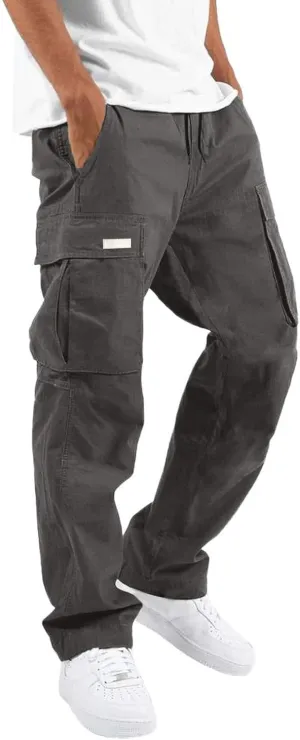 Mens Stretch Work Pants Regular fit with Multi Pocket Quick Dry Summer Sport Pants for Men Daily and Cargo wear