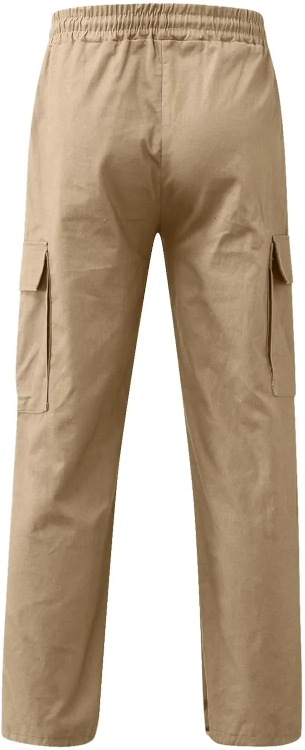 Mens Stretch Work Pants Regular fit with Multi Pocket Quick Dry Summer Sport Pants for Men Daily and Cargo wear