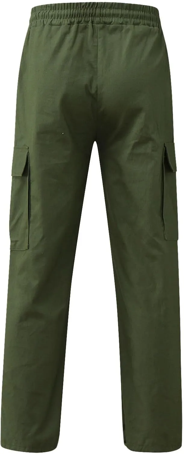 Mens Stretch Work Pants Regular fit with Multi Pocket Quick Dry Summer Sport Pants for Men Daily and Cargo wear