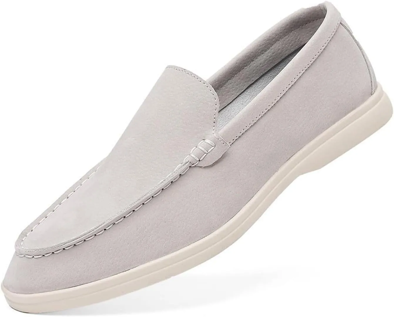 Men's Suede Loafers Slip-On Casual Dress Shoes Lightweight Walking Moccasins with Comfort Sole for Office Work Daily Travel