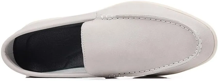 Men's Suede Loafers Slip-On Casual Dress Shoes Lightweight Walking Moccasins with Comfort Sole for Office Work Daily Travel