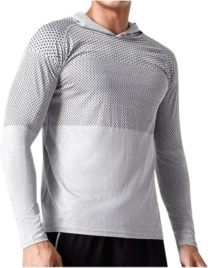 Mens UPF 50  Sun Protection Hoodie Long Sleeve Rash Guard Outdoor Lightweight Quick Dry Fishing Shirts SPF UV Shirts