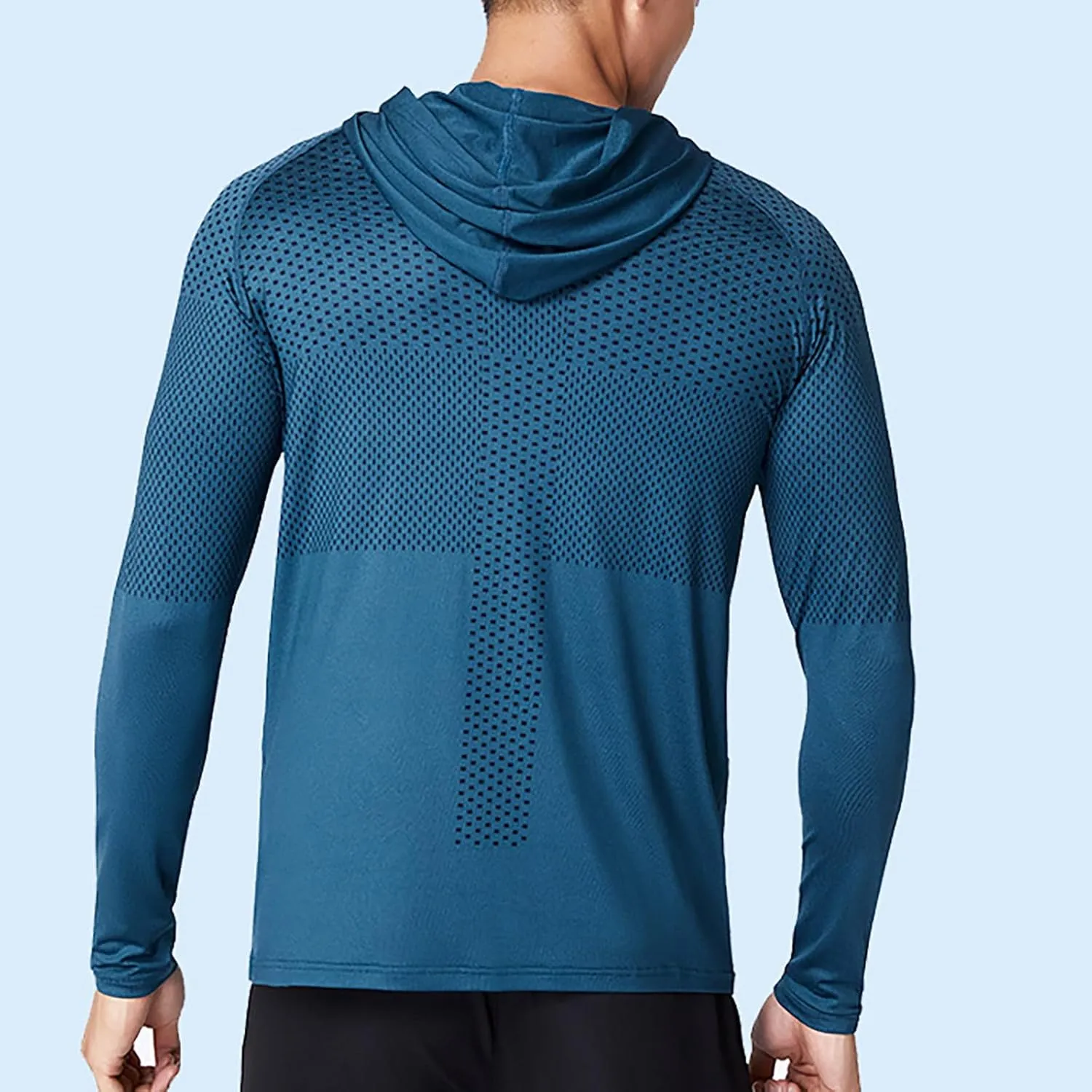 Mens UPF 50  Sun Protection Hoodie Long Sleeve Rash Guard Outdoor Lightweight Quick Dry Fishing Shirts SPF UV Shirts
