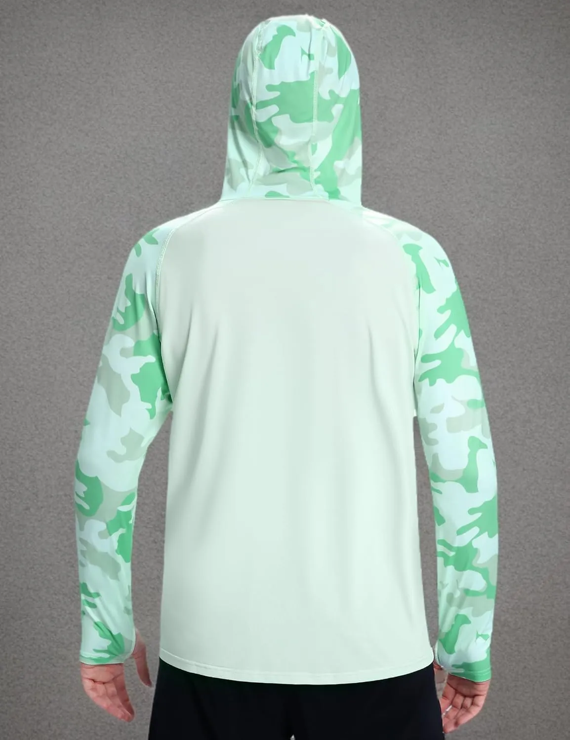 Men's UPF 50  Sun Protection Hoodie Shirts UV SPF Long Sleeve Rash Guard Fishing Swim Shirts Quick Dry