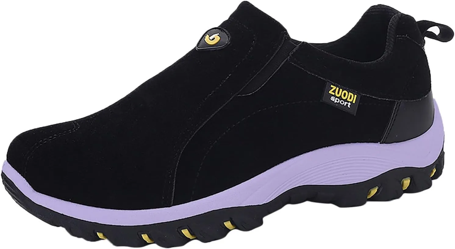 Men's Wide Hiking Shoes Slip on Loafers Trekking Sneakers Comfortable Walking Shoes with Arch Support