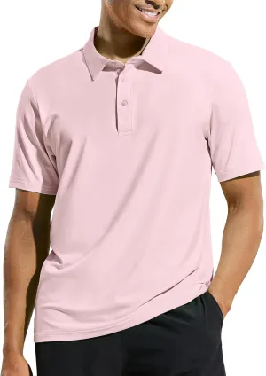 MIER Men's Golf Polo Shirt Short Sleeve Sun Protection Outdoor Sport Shirts Quick Dry