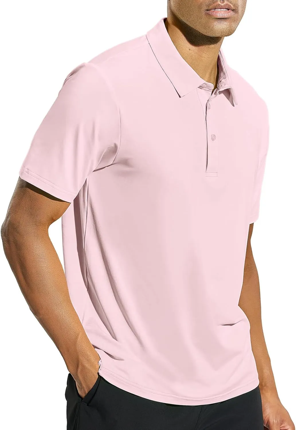 MIER Men's Golf Polo Shirt Short Sleeve Sun Protection Outdoor Sport Shirts Quick Dry