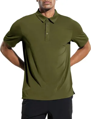 MIER Men's Golf Polo Shirt Short Sleeve Sun Protection Outdoor Sport Shirts Quick Dry