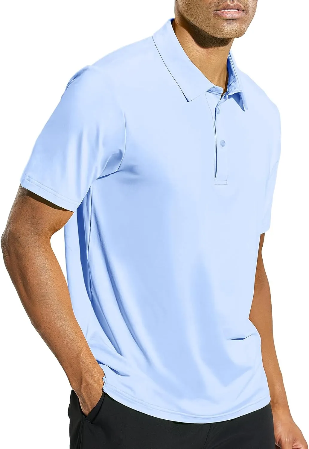 MIER Men's Golf Polo Shirt Short Sleeve Sun Protection Outdoor Sport Shirts Quick Dry