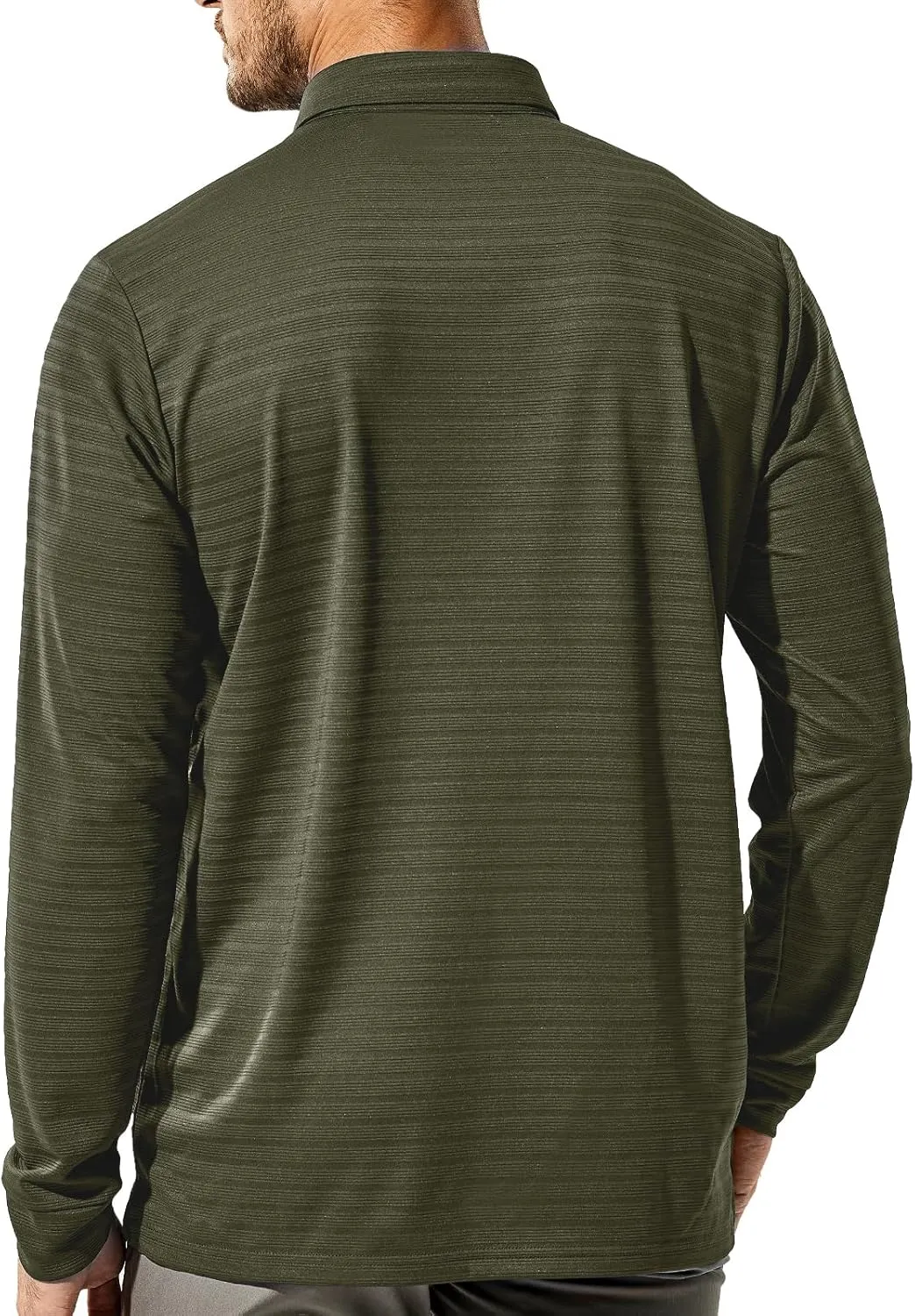 MIER Men's Quick Dry Polo Golf Shirts - Short & Long Sleeve Polyester Casual Lightweight Soft Collared Shirts