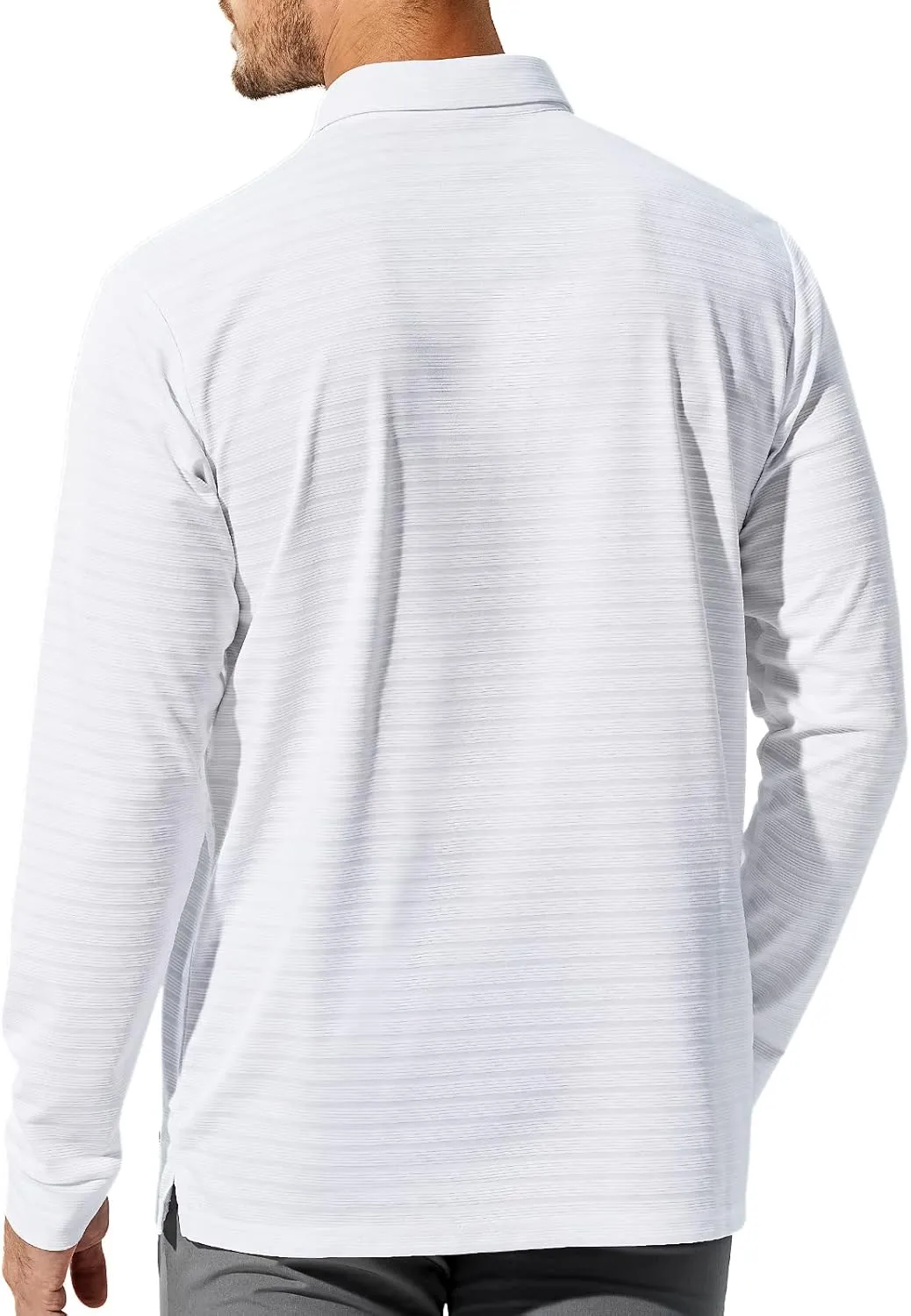 MIER Men's Quick Dry Polo Golf Shirts - Short & Long Sleeve Polyester Casual Lightweight Soft Collared Shirts