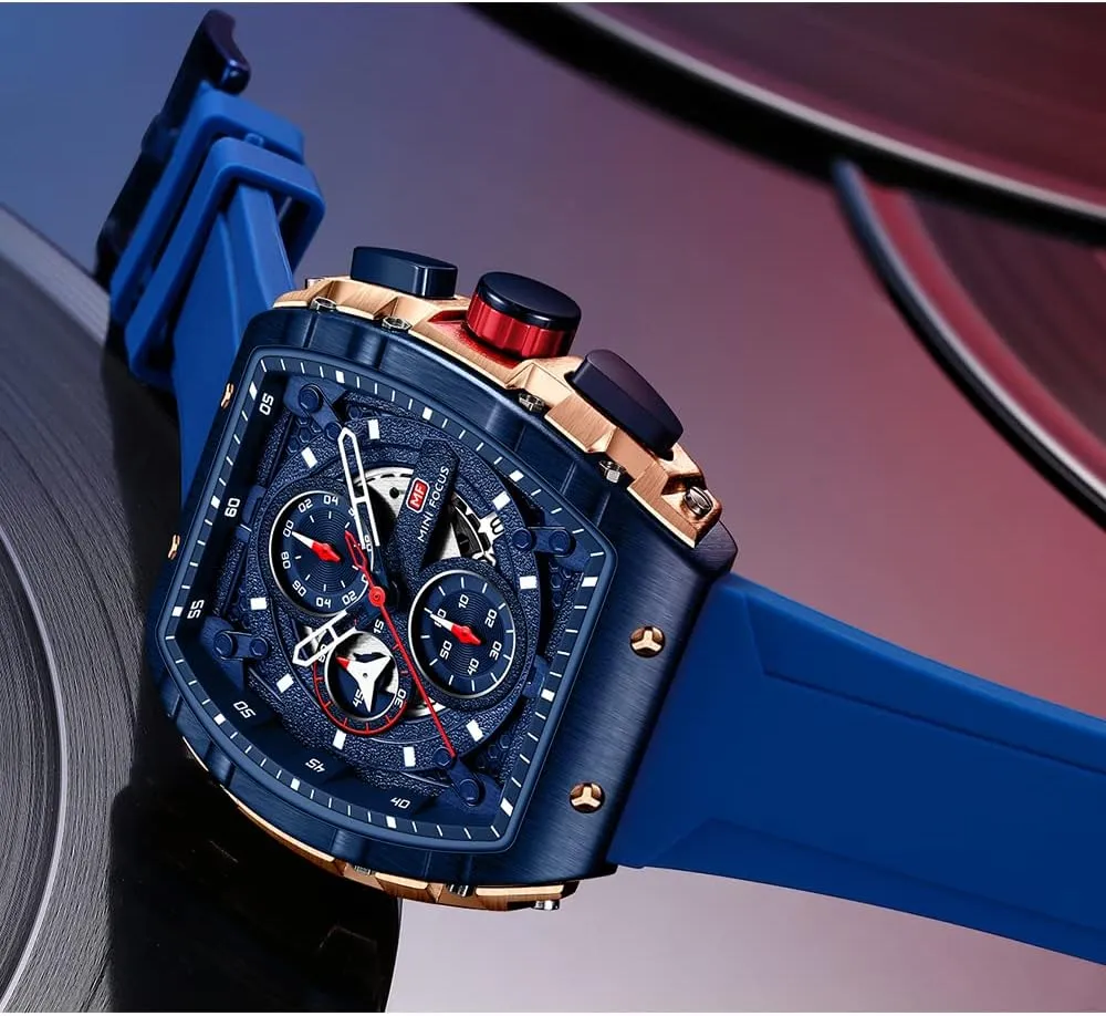 Mini Focus Men's Watch Fashion Sport Wrist Watches (Chronograph/Waterproof/Luminous/Calendar) Silicon Strap Quartz Watch for Men
