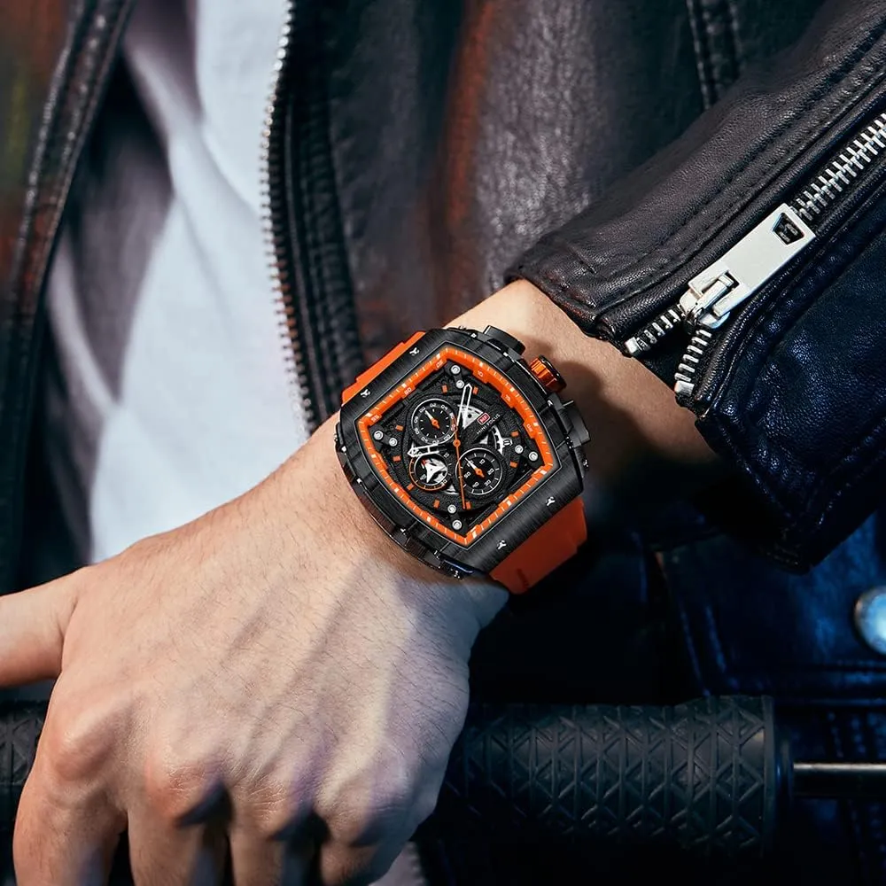 Mini Focus Men's Watch Fashion Sport Wrist Watches (Chronograph/Waterproof/Luminous/Calendar) Silicon Strap Quartz Watch for Men