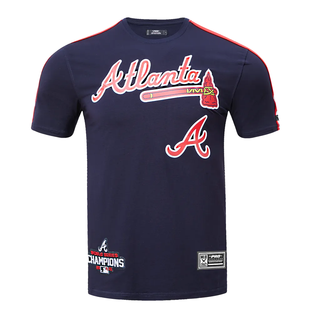 MLB ATLANTA BRAVES LOGO PRO TEAM MEN'S TAPING TOP (MIDNIGHT NAVY/RED)