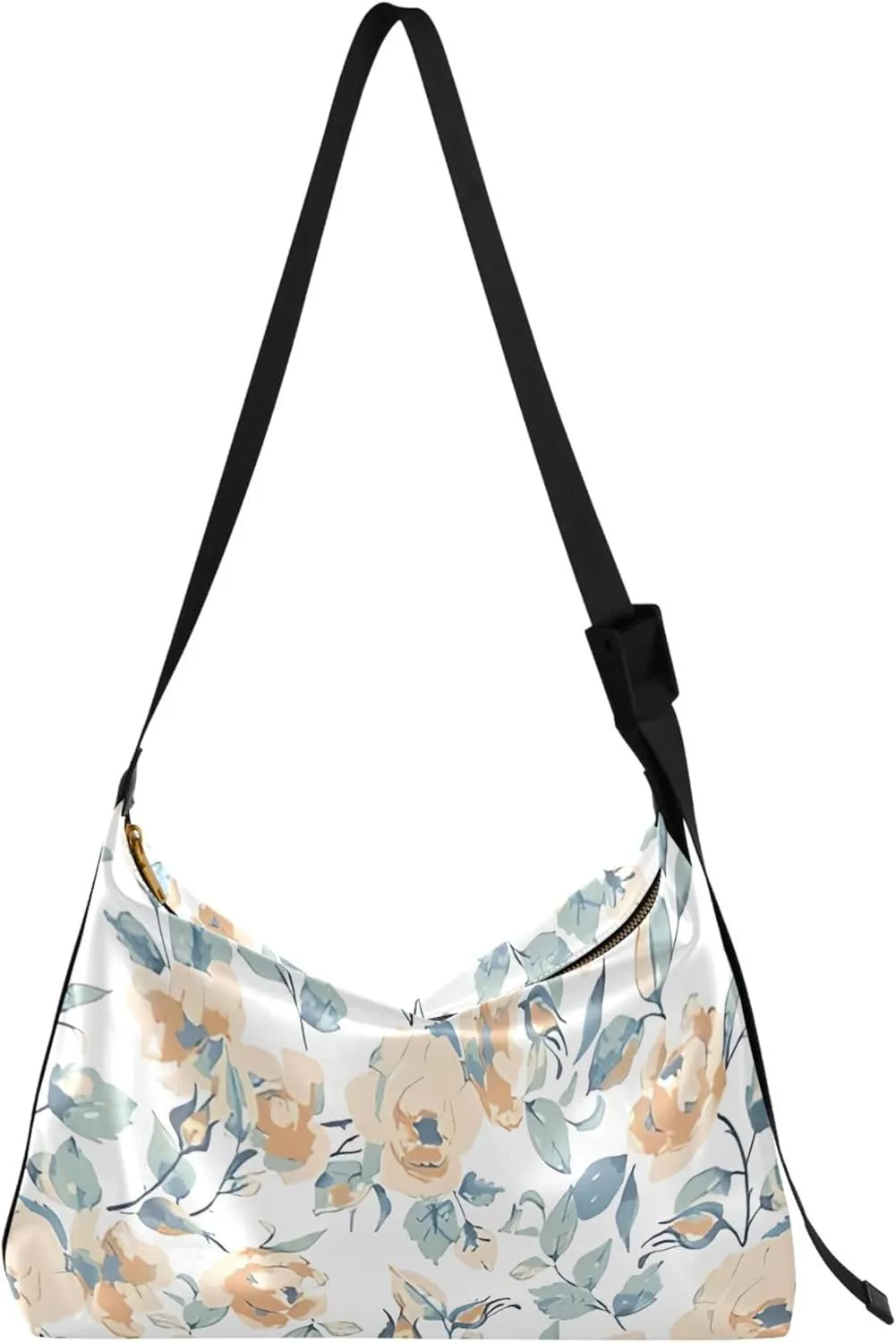 Modern Flowers Leaves Ladies Leather Handbags Hobo Cross Body Men Bag Fashion Leaf Print Simple Shoulder Bag