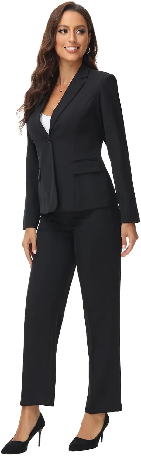 MODFUL Women's 2 Piece Suit Set - Business Pant Suits for Work