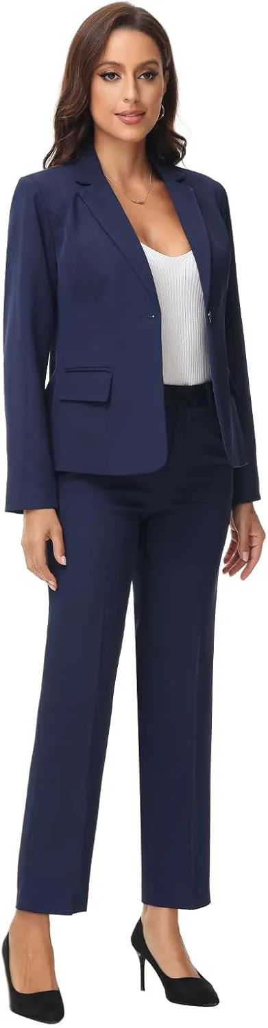 MODFUL Women's 2 Piece Suit Set - Business Pant Suits for Work