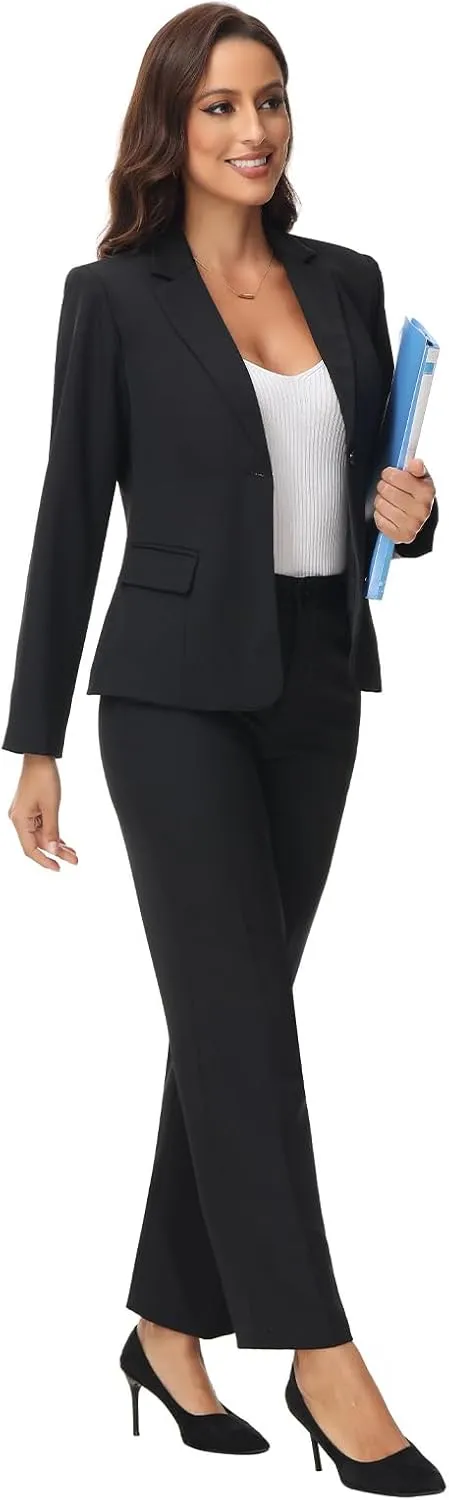 MODFUL Women's 2 Piece Suit Set - Business Pant Suits for Work