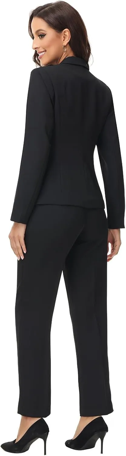 MODFUL Women's 2 Piece Suit Set - Business Pant Suits for Work