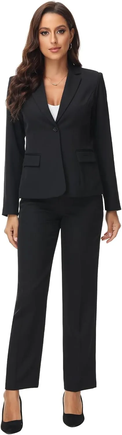 MODFUL Women's 2 Piece Suit Set - Business Pant Suits for Work