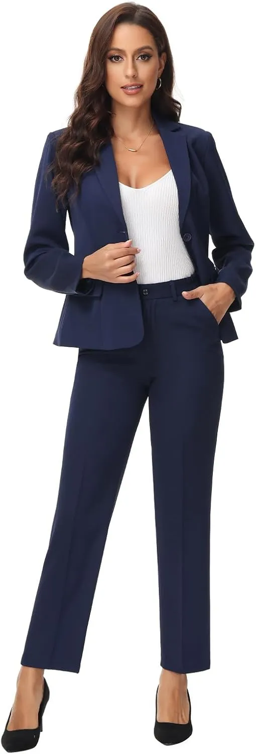 MODFUL Women's 2 Piece Suit Set - Business Pant Suits for Work