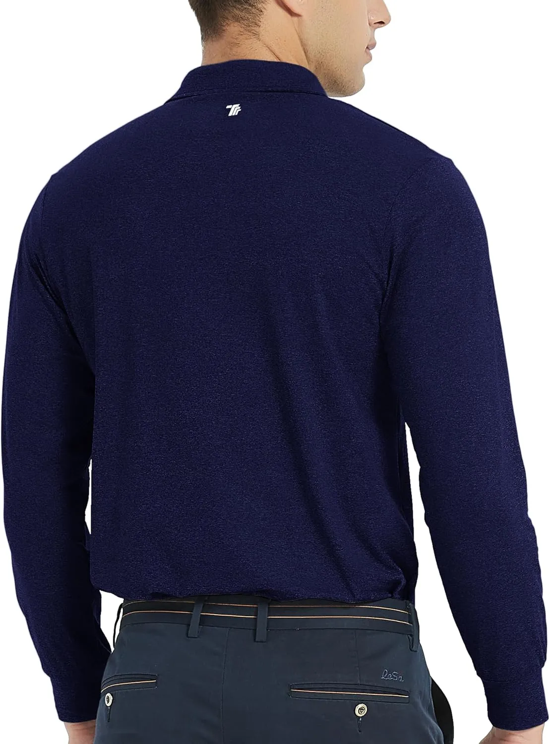 MoFiz Men's Long Sleeve Shirts Quarter Zip Pullover Men's Polo Shirts Quick Dry
