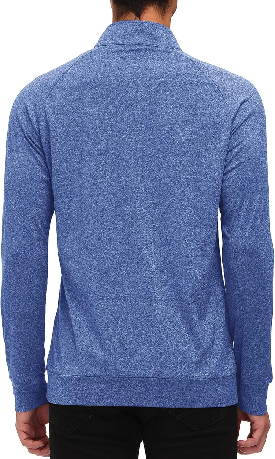 MoFiz Men's Long Sleeve Shirts Quarter Zip Pullover Men's Polo Shirts Quick Dry
