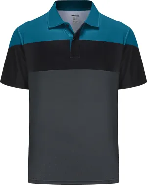 MOHEEN Men's Moisture-Wicking Golf Polo Shirts - Sun Protection Dry Fit M-7XL