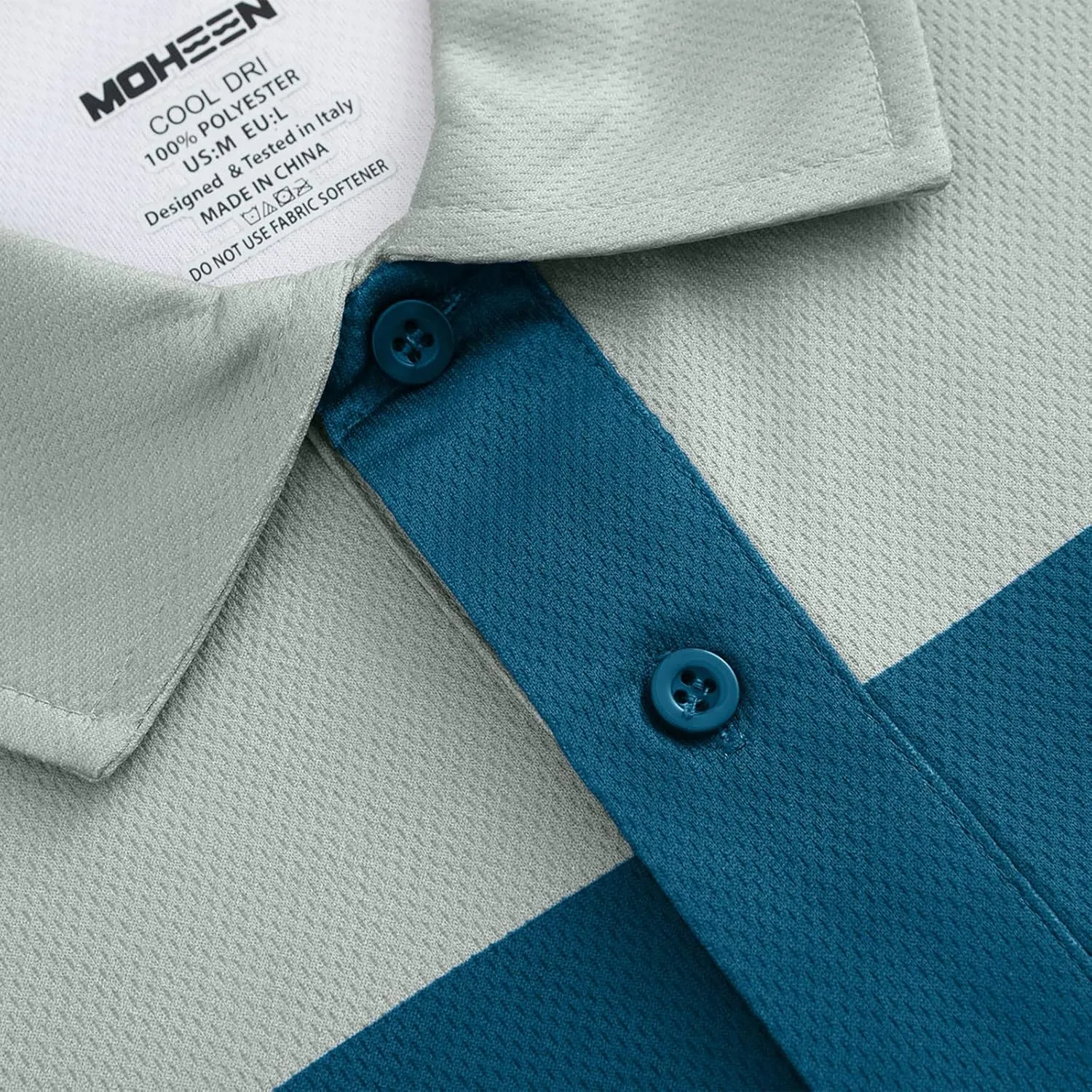 MOHEEN Men's Moisture-Wicking Golf Polo Shirts - Sun Protection Dry Fit M-7XL