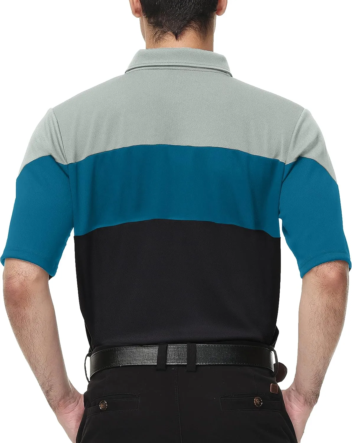 MOHEEN Men's Moisture-Wicking Golf Polo Shirts - Sun Protection Dry Fit M-7XL