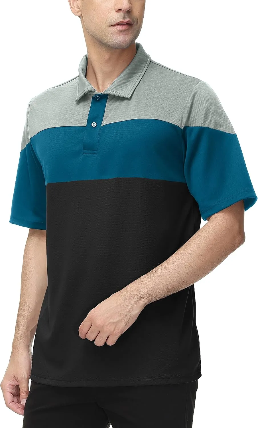 MOHEEN Men's Moisture-Wicking Golf Polo Shirts - Sun Protection Dry Fit M-7XL