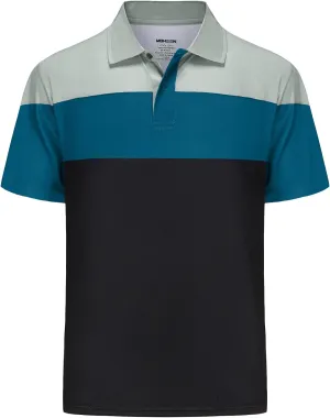 MOHEEN Men's Moisture-Wicking Golf Polo Shirts - Sun Protection Dry Fit M-7XL