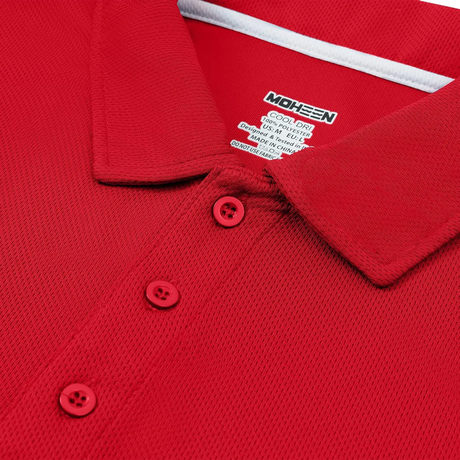 MOHEEN Men's Moisture-Wicking Golf Polo Shirts - Sun Protection Dry Fit M-7XL