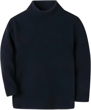 Mud Kingdom Kids Fleece Shirts High Collar Soft Tops Unisex