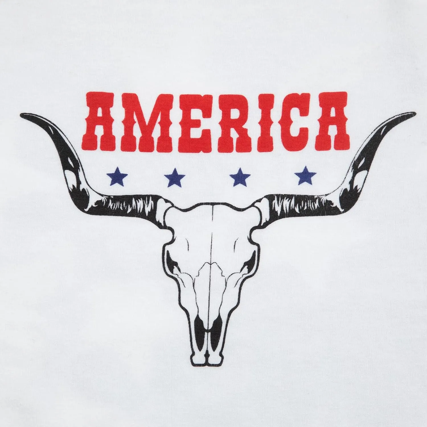 MYHALF American Flag Shirt Womens Western Cow Skull Tshirt USA Patriotic Tee 4th of July Shirts Vintage Oversize Tops