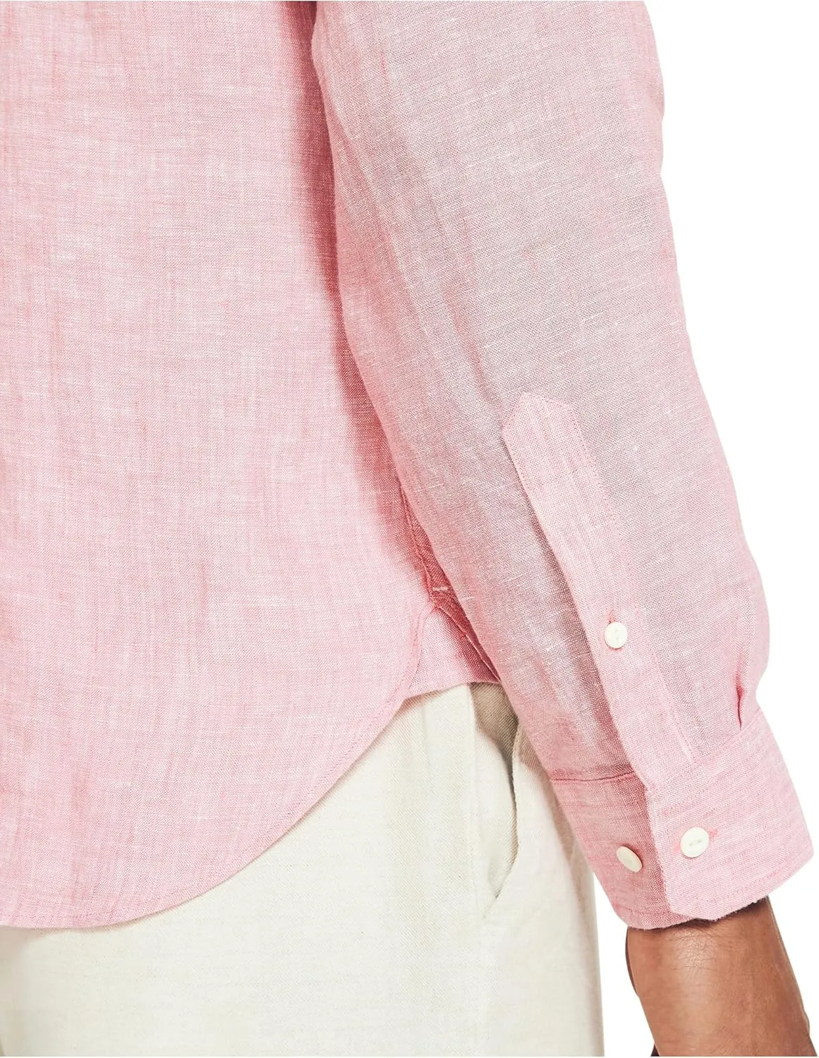 Nautica Men's Sustainably Crafted Classic Fit Linen Shirt