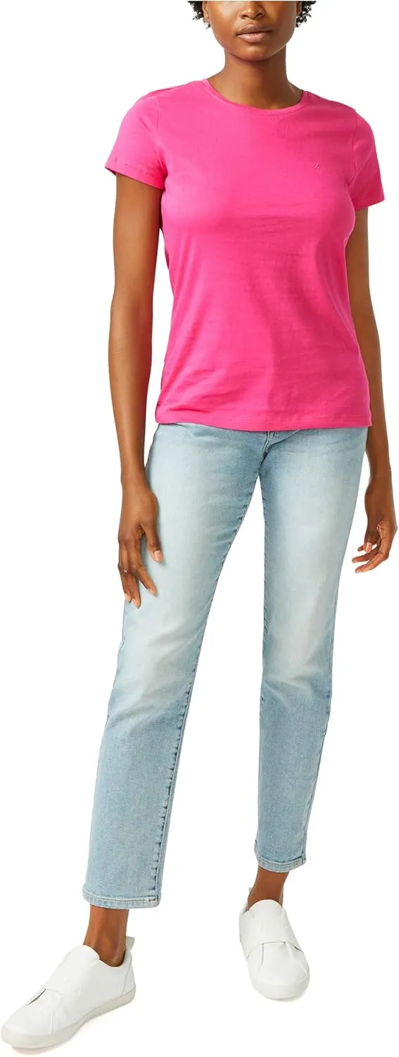 Nautica Women's Classic Fit Crew-Neck J-Class T-Shirt
