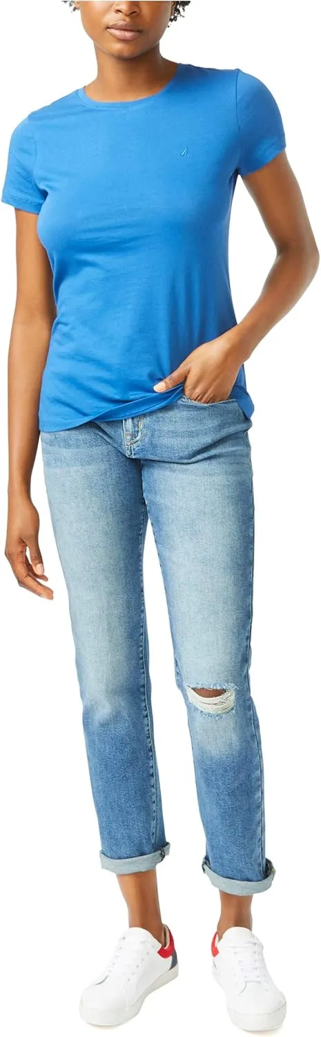 Nautica Women's Classic Fit Crew-Neck J-Class T-Shirt