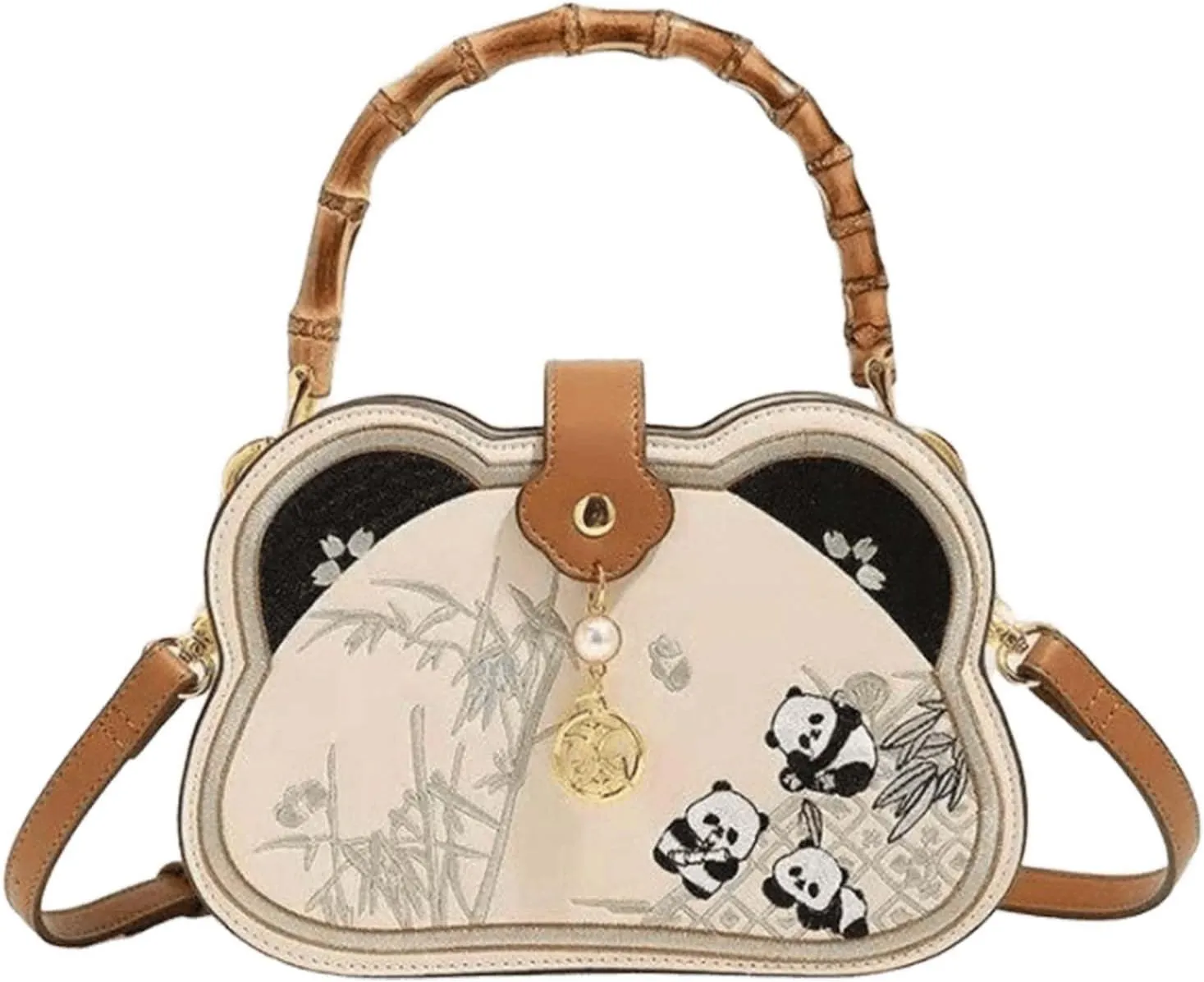 New Chinese Embroidered Bamboo Knot Handbag