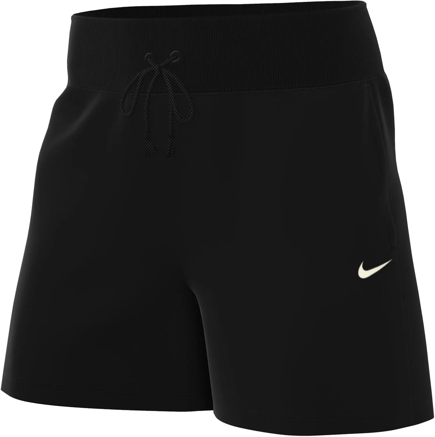 Nike Sportswear Phoenix Fleece Women's High-Waisted Loose Shorts (Black/Sail, FD1409-010) Size X-Small