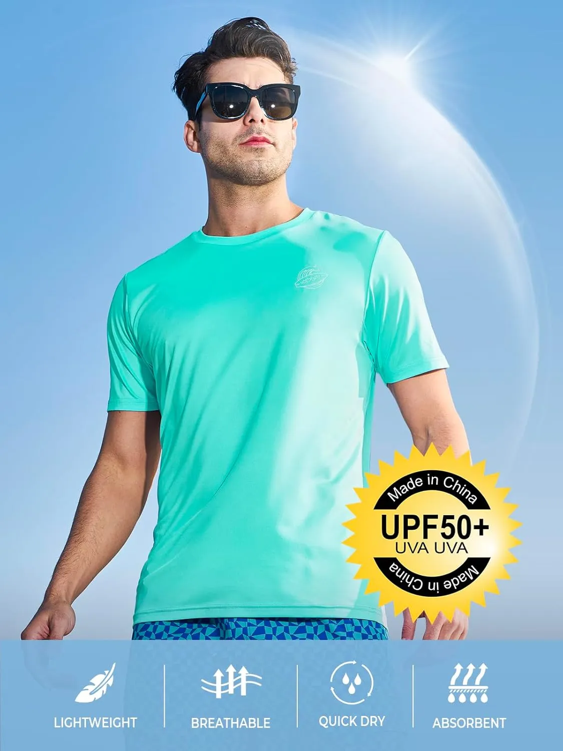 NORTHYARD Men's Athletic Quick Dry Running T-Shirts Workout Active Lightweight Short-Sleeve Shirts Gym Fishing Tee Tops
