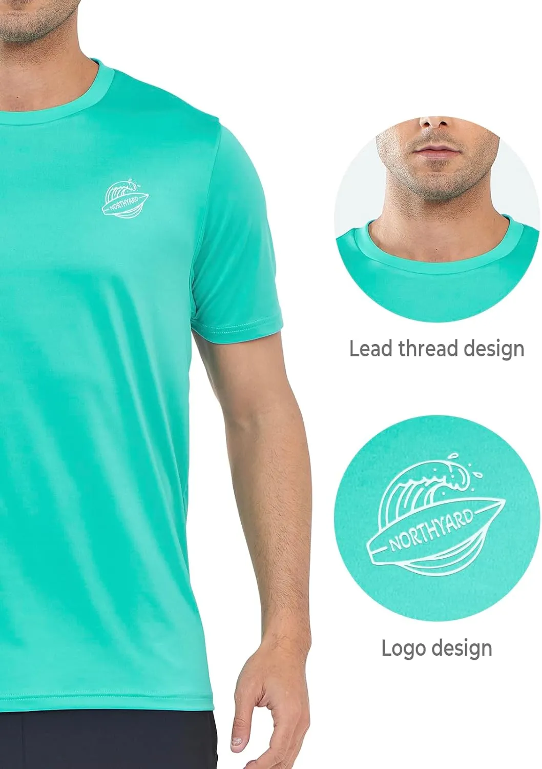 NORTHYARD Men's Athletic Quick Dry Running T-Shirts Workout Active Lightweight Short-Sleeve Shirts Gym Fishing Tee Tops