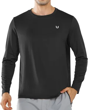 NORTHYARD Mens Long Sleeve Quick Dry Shirts Workout Gym Athletic Running Sun Shirts Tops