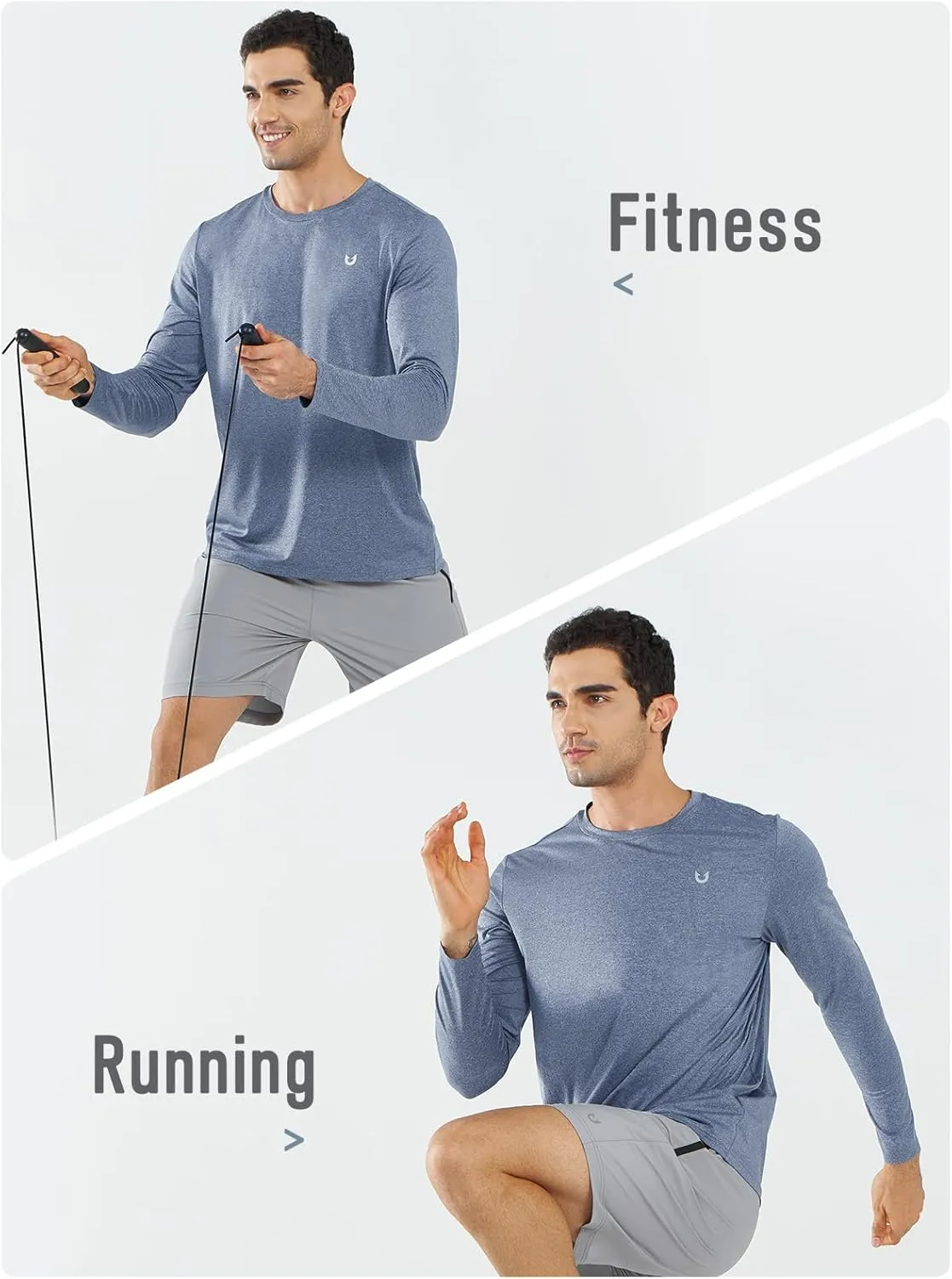 NORTHYARD Mens Long Sleeve Quick Dry Shirts Workout Gym Athletic Running Sun Shirts Tops