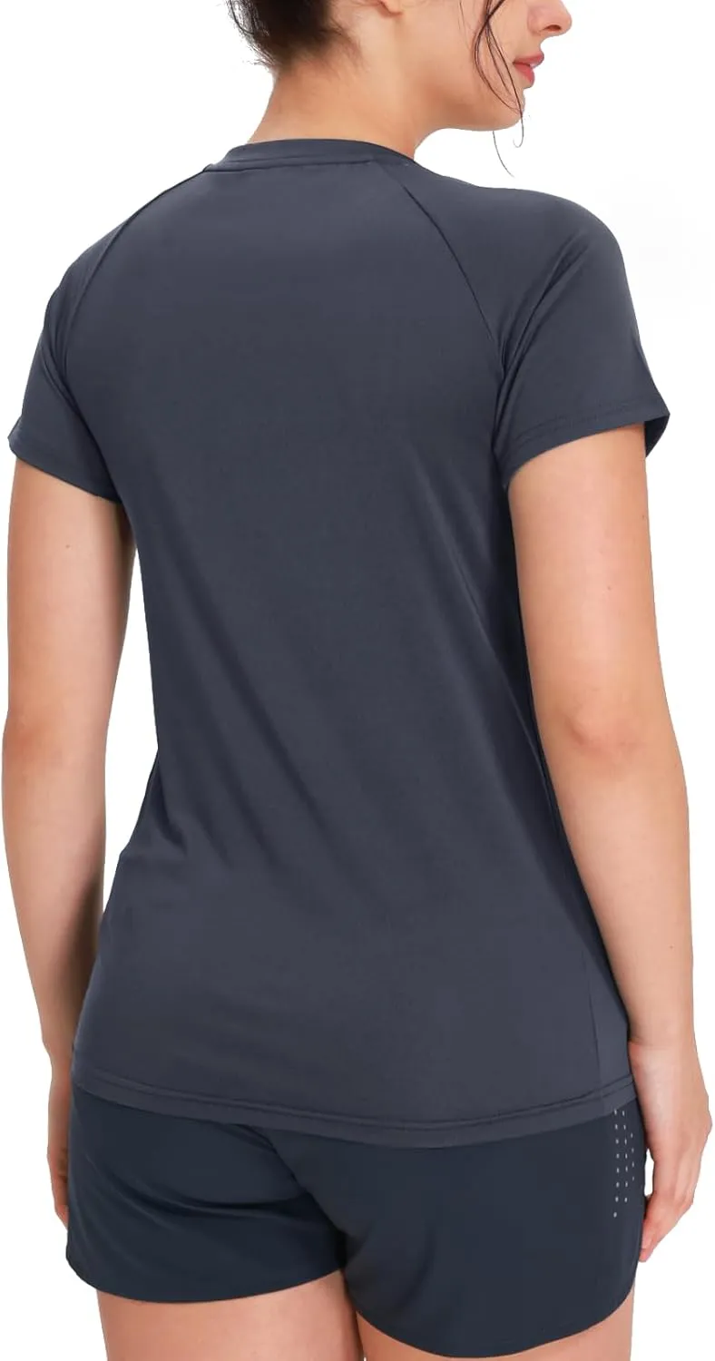 NORTHYARD Women's Short Sleeve Athletic Running Workout Shirts Lightweight Quick Dry Rash Guard Tops Shirts Moisture Wicking