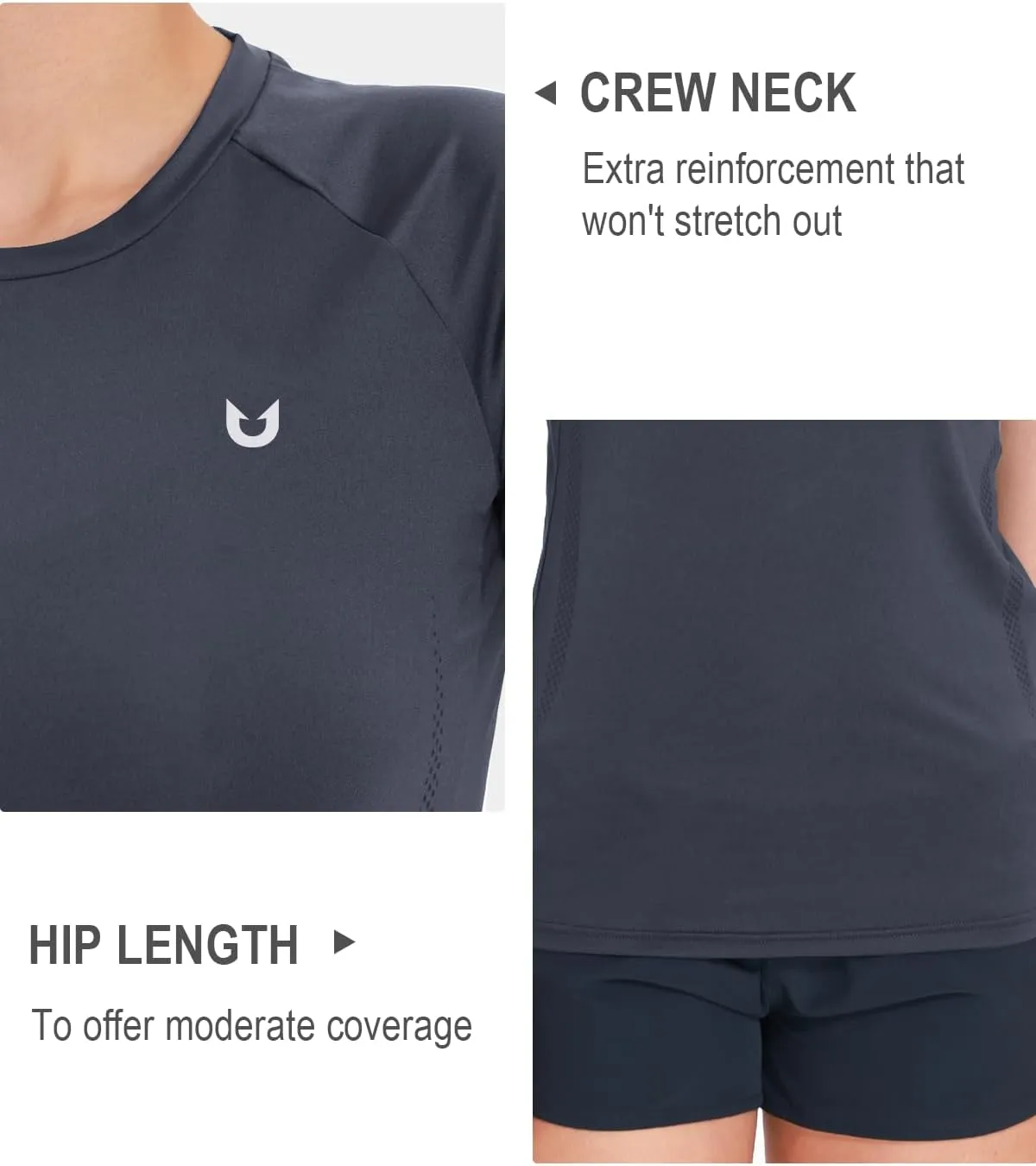 NORTHYARD Women's Short Sleeve Athletic Running Workout Shirts Lightweight Quick Dry Rash Guard Tops Shirts Moisture Wicking