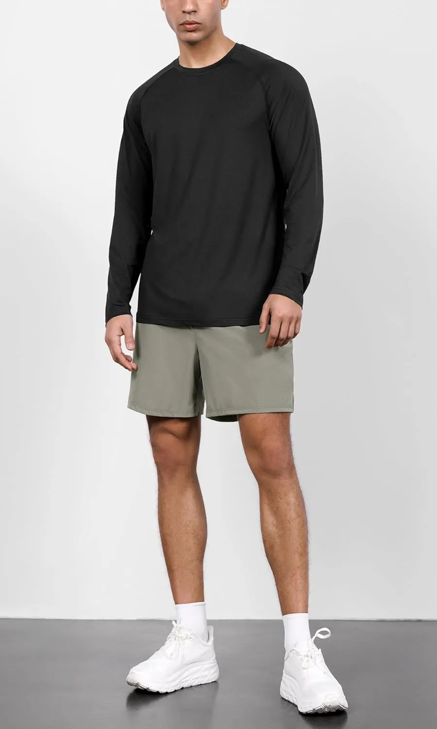 ODODOS Men's Quick Dry Long Sleeve Shirts UPF 50  Sun Protection SPF Athletic Tops Workout Fishing T-Shirts